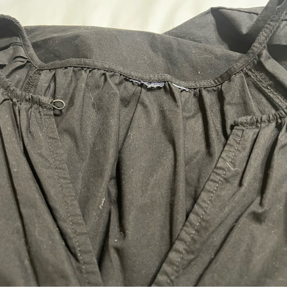 Old Navy Bubble-Sleeve Poplin Black‎ top Blouse - Picture 12 of 16